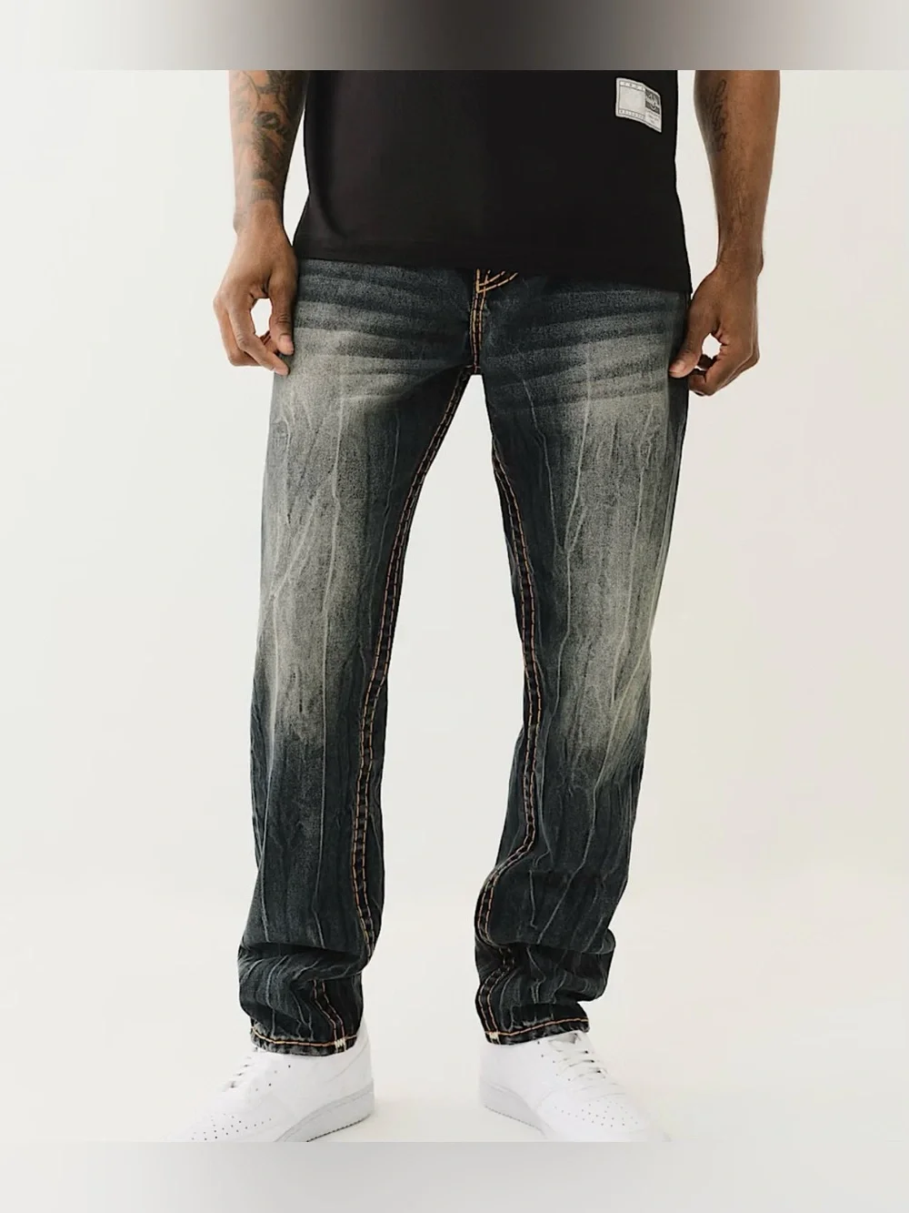 💥Men’s True Religion Rocco Quad Logo Super T Skinny Jeans💥
